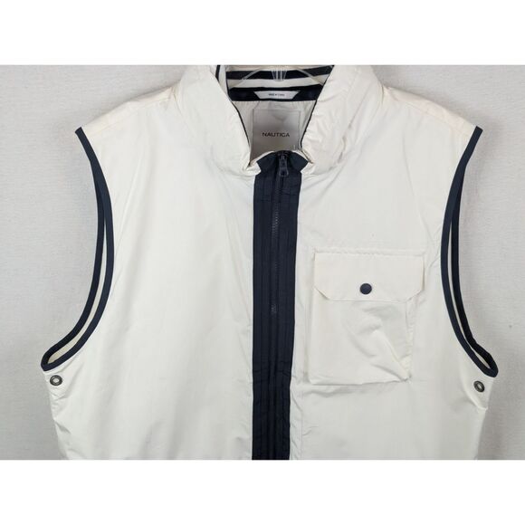 Nautica Lil Yachty White Vest w/ Hide Away Hood Men's Size 2XL/XXL - Picture 3 of 11